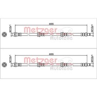 2X Metzger BremsschlÄUche Hinten Beidseitig Passend FÜR BMW Z4 Links+Rechts