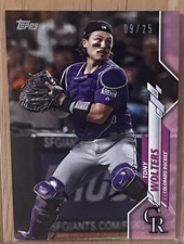2020 Topps Mini Tony Wolters #387 Pink /25 Colorado Rockies