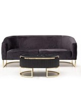 Bequem Sofa 3-Sitzer Relax Dreisitzer Sofa Couchtisch Couch Wohnzimmer 195Cm