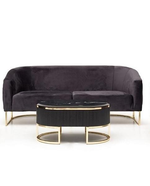 Bequem Sofa 3-Sitzer Relax Dreisitzer Sofa Couchtisch Couch Wohnzimmer 195Cm-image
