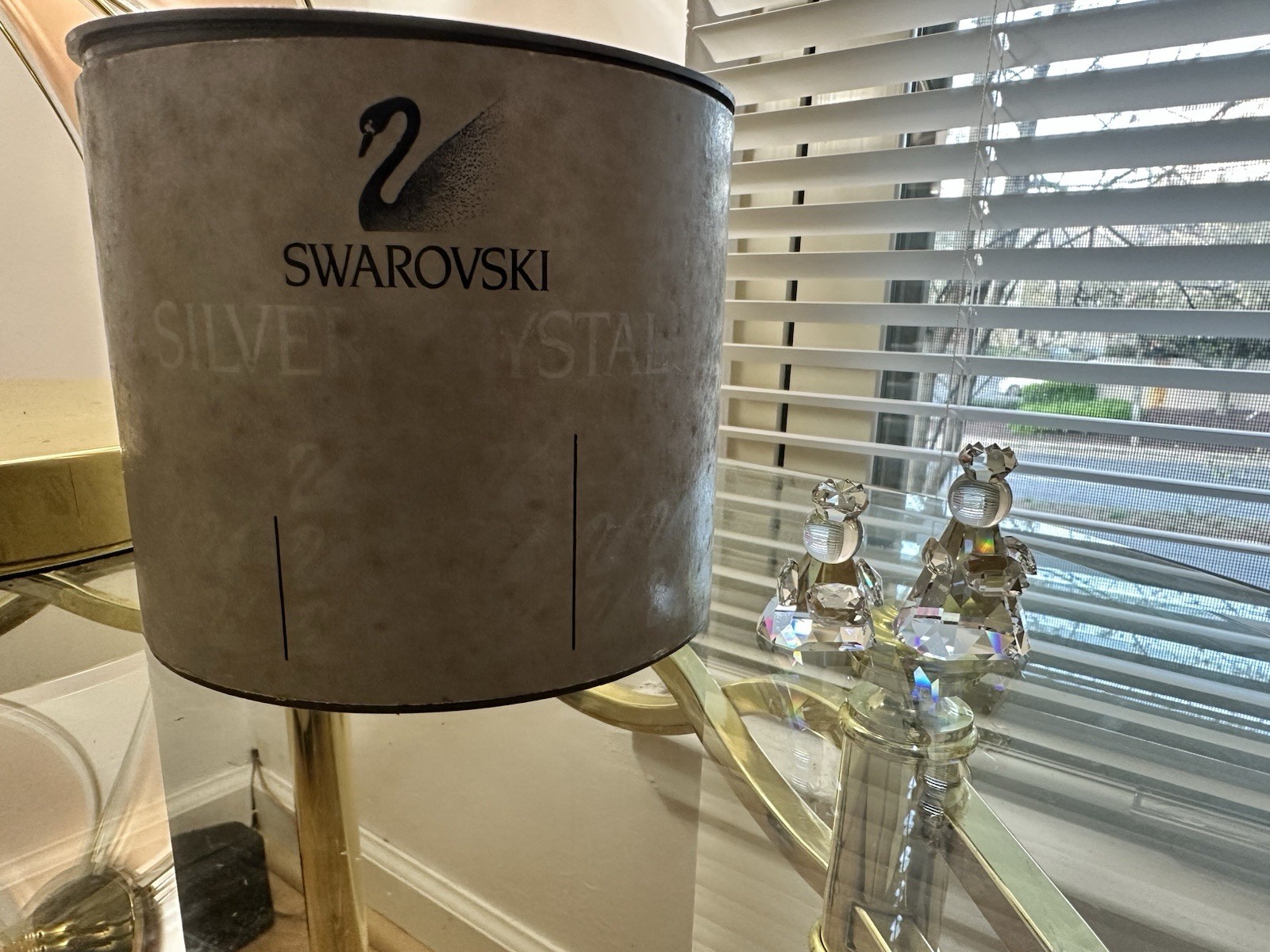 Beautiful Swarovski Silver Crystal Figurines Set Clear Crystal Boxed Collection 