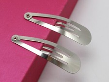 Craft Silver Tone Snap Hair Clips Baby Bows Hair Bows 31mm 38mm 48mm Hair Access