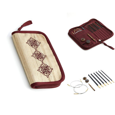 Laterne Mond tunesischer Häkelhaken Set: Nachlass Geschenkset Khadi weiche Seide Hand