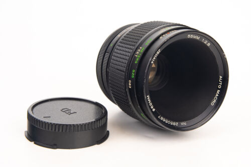 Canon FD Mount Vivitar 55mm f/2.8 Macro Manual Focus Prime Lens with Cap V22