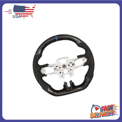Alcantara Leather Carbon Fiber Steering Wheel For Ford Mustang GT 2015-2019-2023