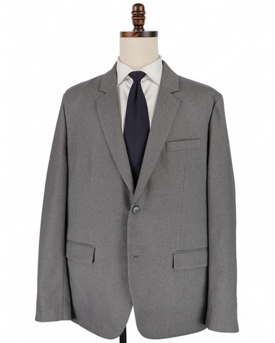 Bluffworks Gramercy Blazer Size 48R Solid Mid Grey Classic Fit Blazer Polyester