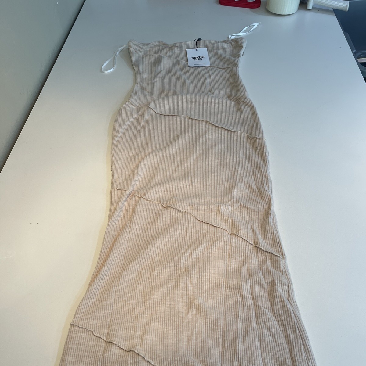 knee length dresses for ladies Oscar Midi Dress Beige