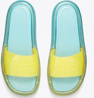 TORY BURCH Bubble Jelly Slides Blue Yellow Size 5 Waterproof  (New in Box) — photo 6