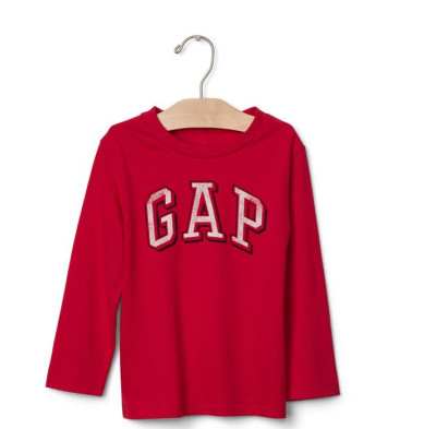 NEU GAP Logo rot Longsleeve Jungen Unisex 100% Baumwolle 