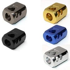 Anodized Aluminum 9/16x24 TPI Muzzle Brake Compensator For .40Cal - Color Var