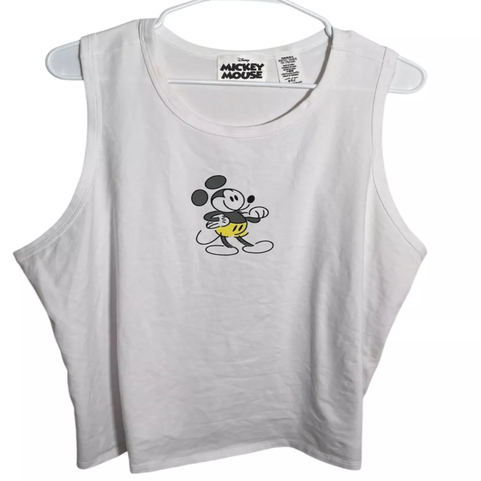 Disney Parks Mickey Mouse Tank Top Genuine Mouseware White 1X Womens NWT