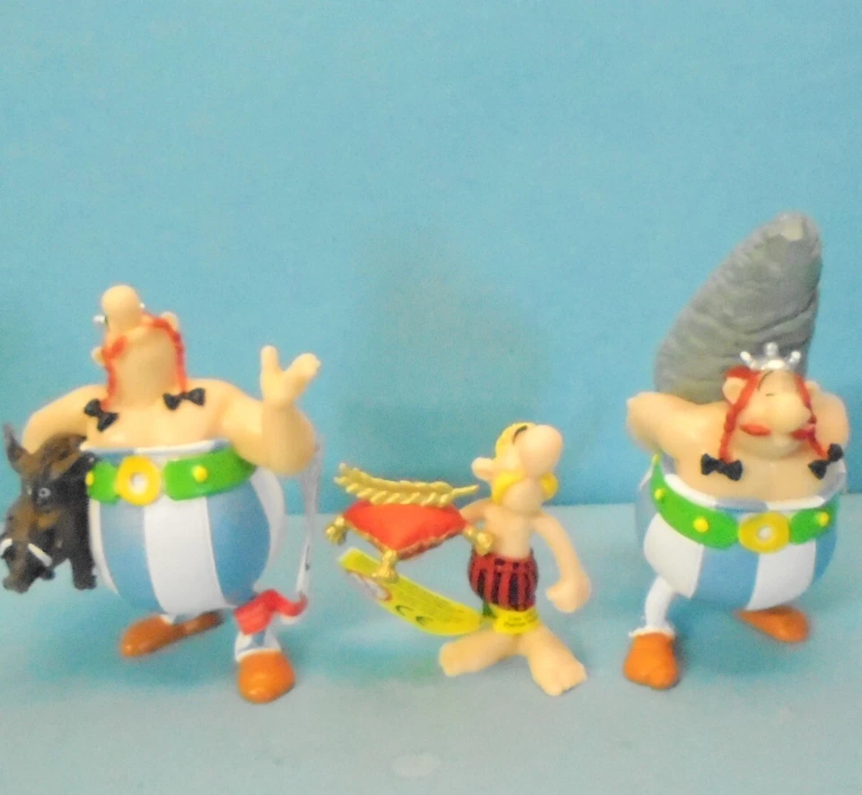 NEU 60613 Asterix 60611 Obelix Wildschwein 60612 m. Hinkelstein ZUSAMMEN Plastoy - Bild 2 von 3