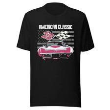 Red vette C3 American Classic Car 3rd Gen Vette Graphic Unisex t-shirt