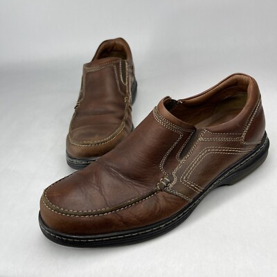 Johnston & Murphy 9.5 m 25-1073 Slip On Oxford Lambskin Brown