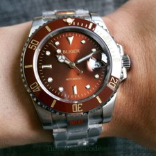 Miyota8215/PT5000 Automatic Men's Watch 40mm Brown Dial Sapphire Glass Date