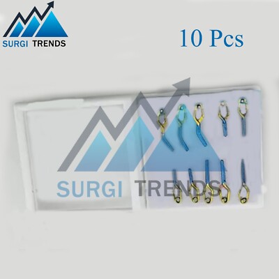 Aneurysm clips Neurosurgery 10-pcs Set In titanium Premium Quality