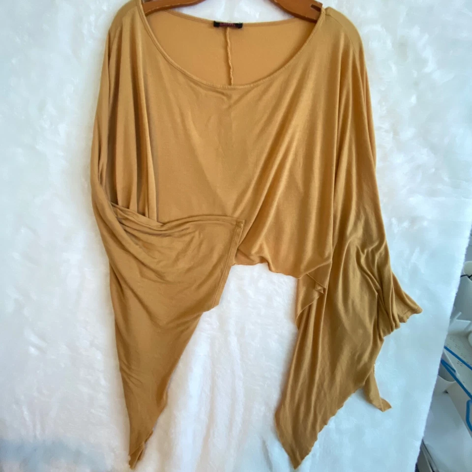 BLUSH Nursing Drapeado Feminino OS Manga Aberta Larga Amarelo Amamentação Leve - Imagem 3 de 4