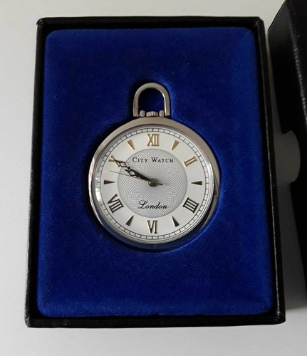 OROLOGIO DA TASCA CITY WATCH LONDON AL QUARZO ARGENTATO DA COLLEZIONE | eBay