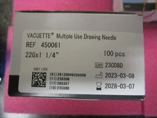 Vacuette Multiple Use Drawing Needle, Greiner Bio-One - 100PCS 22 G - REF 450061