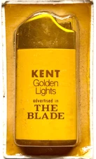 BRAND NEW VINTAGE KENT GOLDEN LIGHTS CIGARETTES "THE BLADE" ADVERTISING LIGHTER