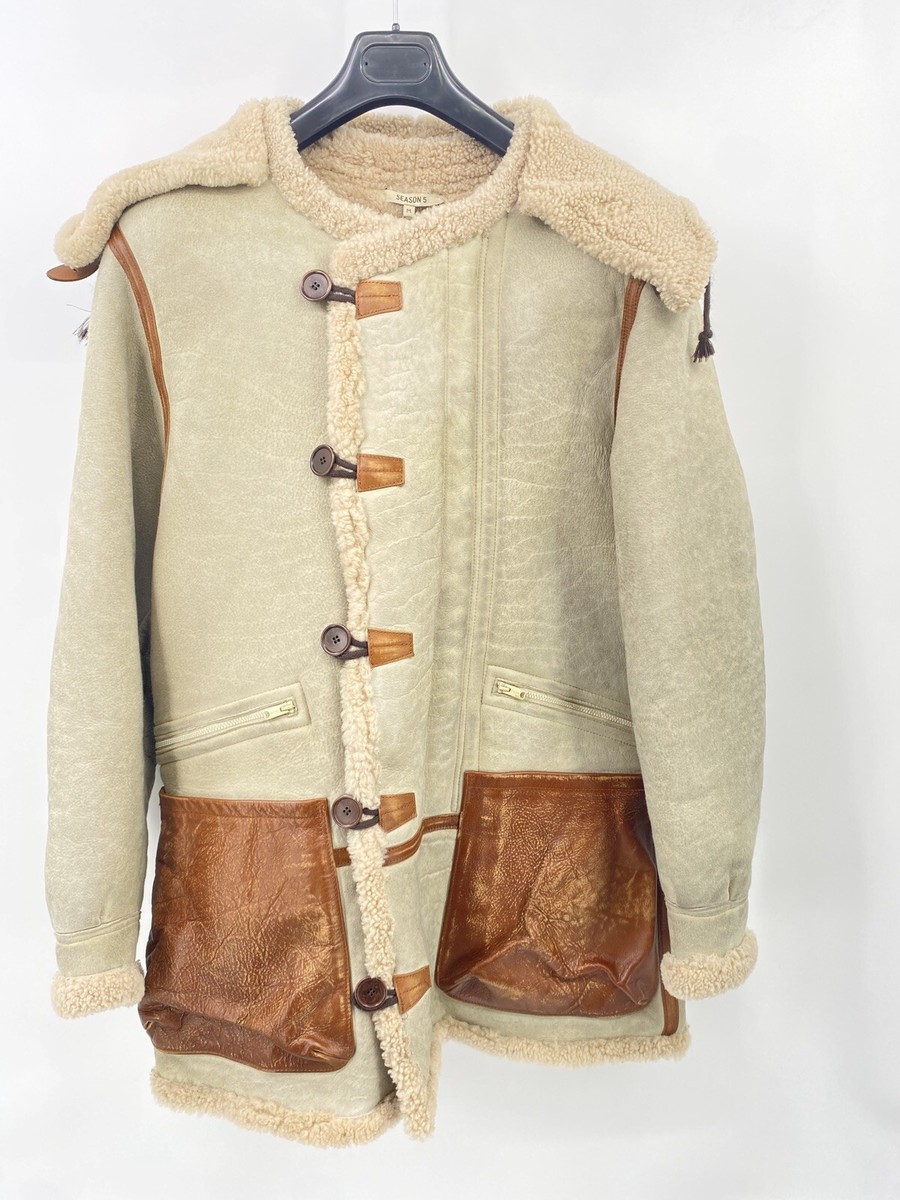 Yeezy Season 5 Shearling Leather Hooded parka Oversized (size M 