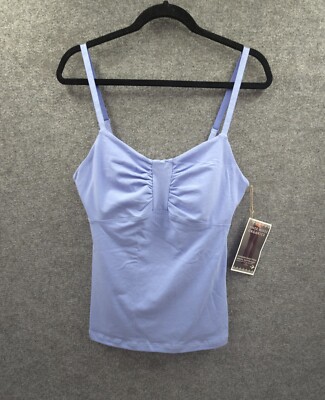 Inner Waves Organics Activewear Top Womens Small Adjustable Padded Lined Blue