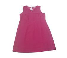 J. Crew Dress Womens 14 Pink Sheath Suiting Lined Sleeveless Split Neck New