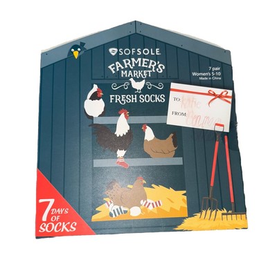 Sof Sole Sock Box Farm Fresh Chickens NEW Tractor Supply Socks