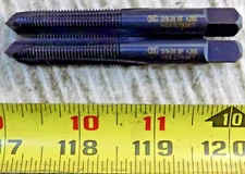 New OSG 3/8-24 NF Steam Oxide HSS +0.005 Over Size Spiral Point Cut Tap 2 Pieces