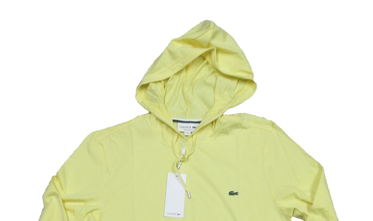 Lacoste Men's Yellow Solid Basic Pullover Hooded T-Shirt