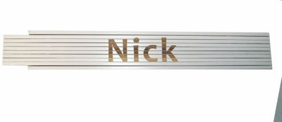 Zollstock Nick 2 m weiß