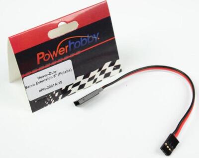 Powerhobby 6'' Heavy Duty Servo Extension Wire Futaba Connector J 20AWG