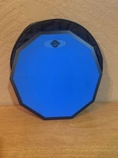  12" Tromme Percussion Wooden Blue Drum Practice Pad 