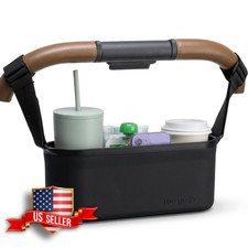 Universal Silicone Stroller Organizer with Cup Holders Waterproof Caddy