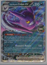 Team Rocket's Crobat ex 122/182 Destined Rivals Holo Pokemon TCG