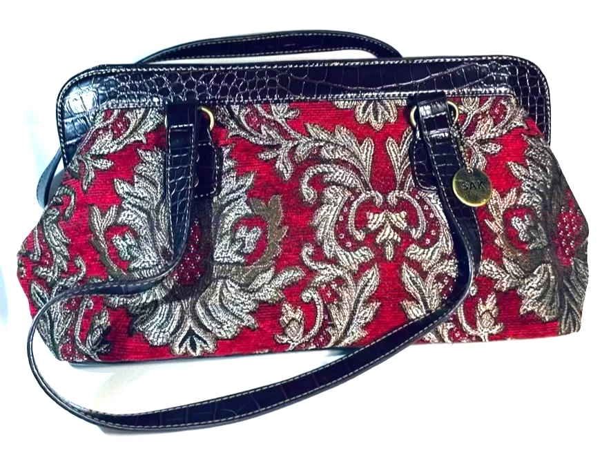 Bolso de Hombro The SAK Original Tapiz Rojo Bohemio Cierre Magnético Foto 3 de 4