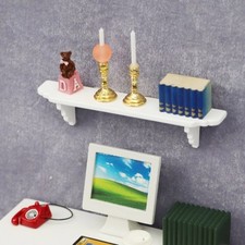 White Dollhouses Shelf Storage Solution Unit 1/12 Miniature Room Scene Furniture