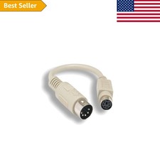 6-Inch PS/2 to AT Adapter - Male DIN 5 to Mini 6 Female Cable for Legacy Systems