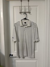 Vintage Y2K Nike Golf USA Polo Size Large White Blue Rare Embroidered Logo Men's