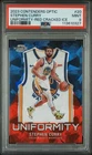 2023 CONTENDERS OPTIC UNIFORMITY RED CRACKED ICE #20 STEPHEN CURRY 98/175 PSA 9