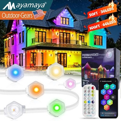 Permanent Outdoor Lights RGB Smart Eaves Light for House Holiday Party Decor