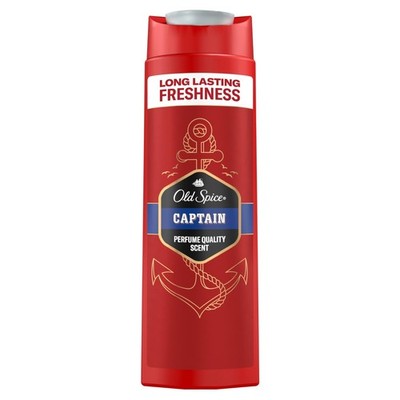 Old Spice Captain 3-in-1 Duschgel für Haar, Gesicht und 400 ml (1er Pack) 