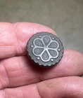 Fancy hard rubber 1851 Pat. Goodyear button-Found Ft. Craig NM in 1960's