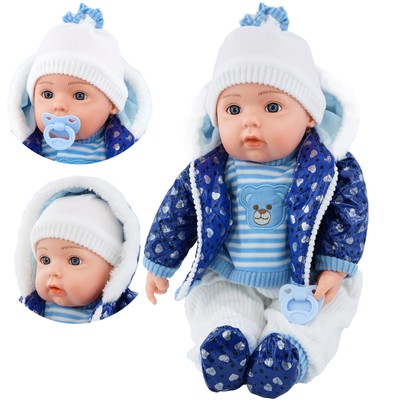 男の子100秋冬28点まとめ売りbaby doll他　B Baby Doll Boy 20” Lifelike Soft Body with Sounds & Dummy - Blue