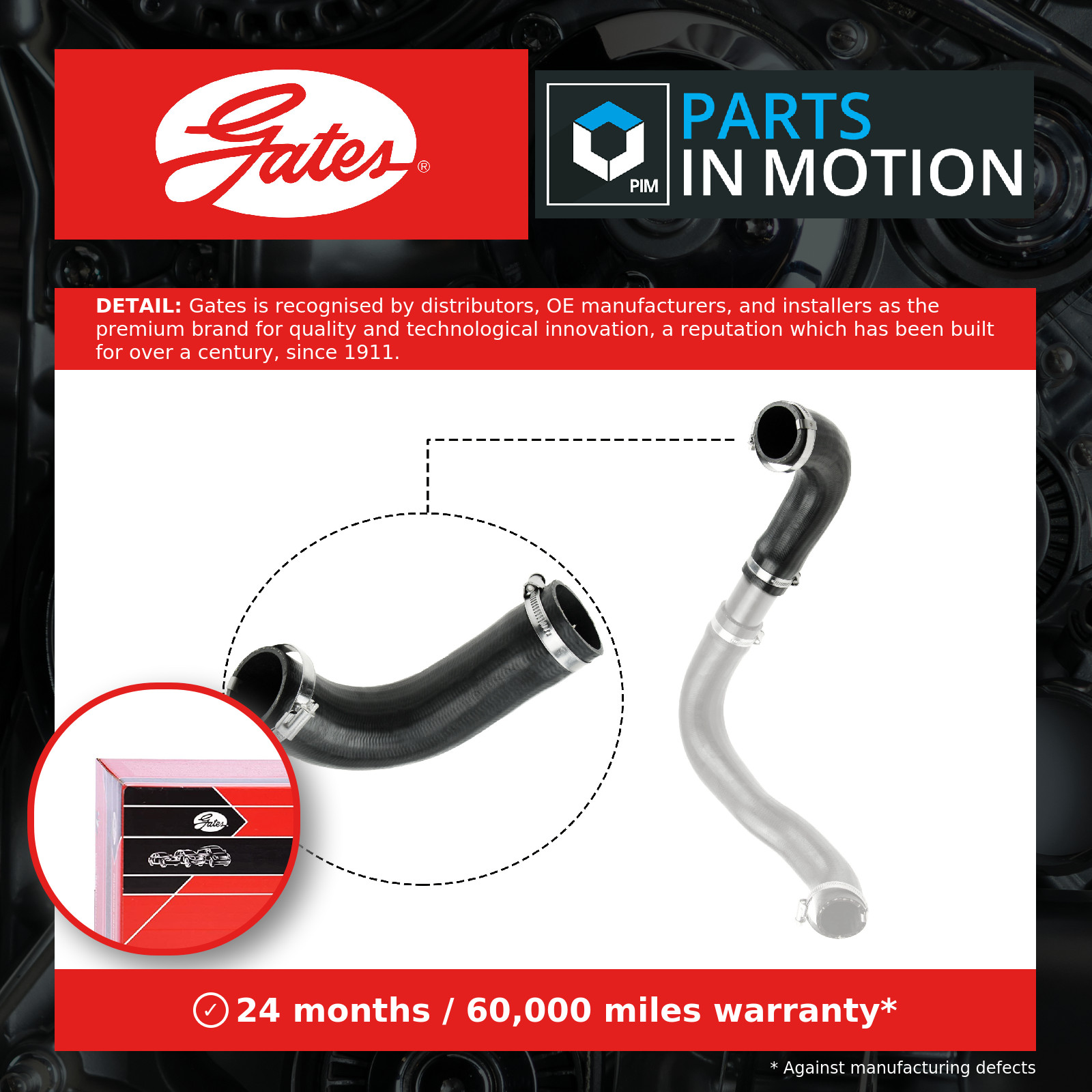 Gates 09-0620 Charge Air Hose Air Supply System For Ford Transit Transit Tourneo - Image 15