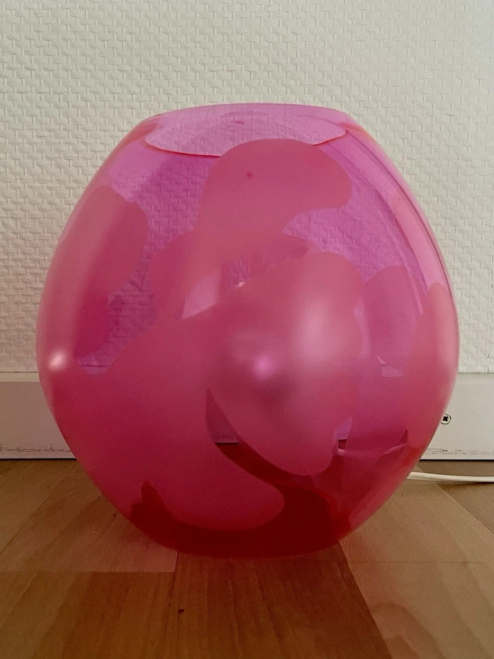 IKEA KNUBBIG Kult Lampe, Glas Kugel Leuchte rosa pink, 25W,  Tisch-/Bodenlampe - Bild 2 von 3