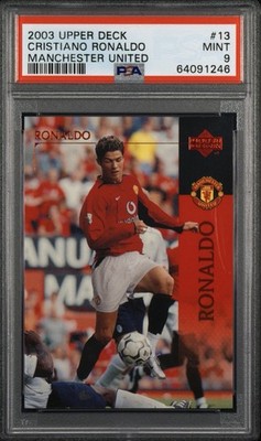 2003 Upper Deck Manchester United Cristiano Ronaldo #13 RC Rookie PSA9