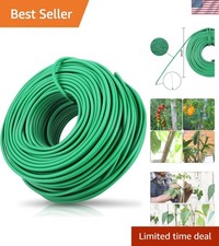 100 Feet Soft Tie for Plants, Green Twist Garden Ties