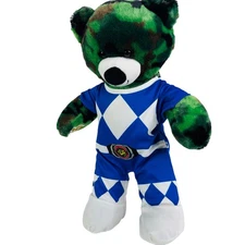 Build A Bear Tie Dye Power Ranger Blue Ranger Costume 17" Stuffed Animal