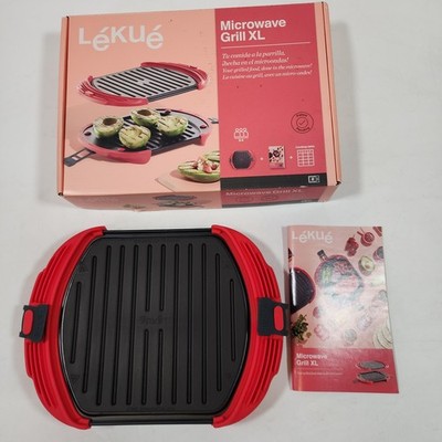 Lekue XL Mikrowellengrill Sandwiches, Pizza, Fleisch - komplett mit Box